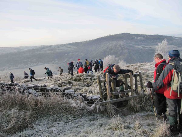 Riber walk in the frost